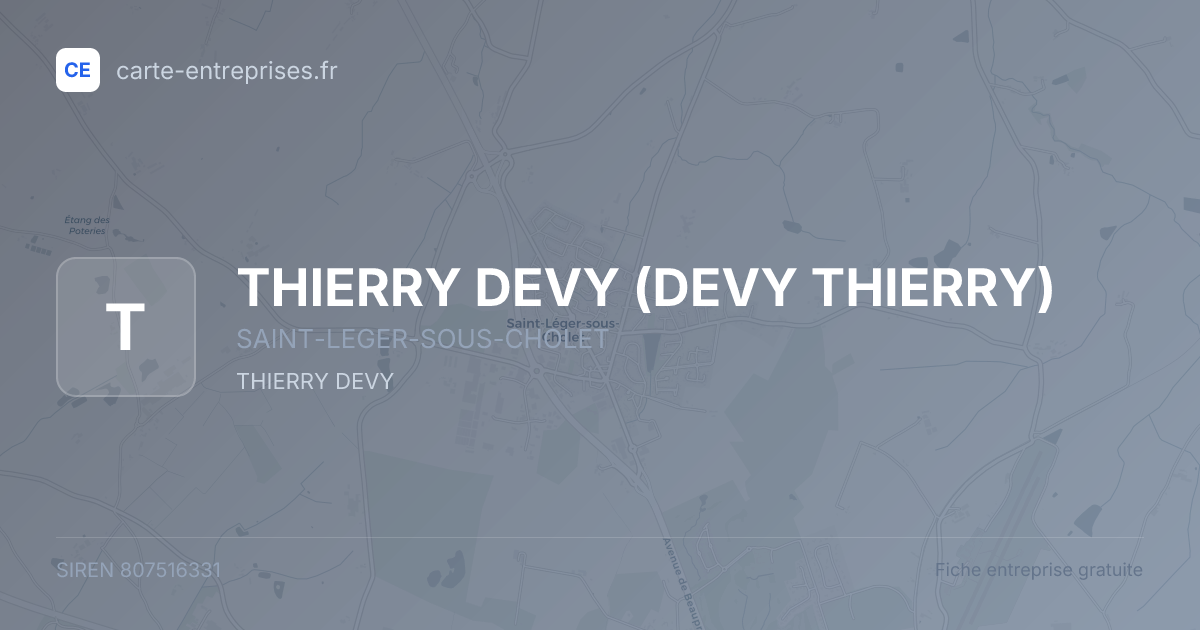 THIERRY DEVY (DEVY THIERRY) — 807516331 — fiche entreprise