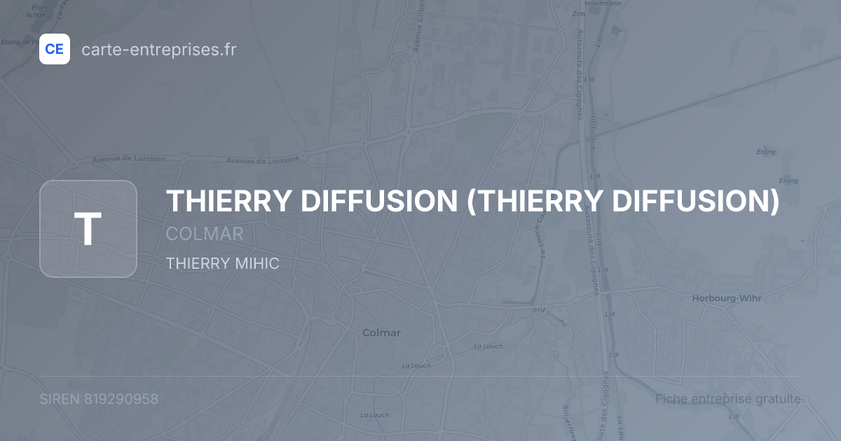 THIERRY DIFFUSION — 819290958 — fiche entreprise