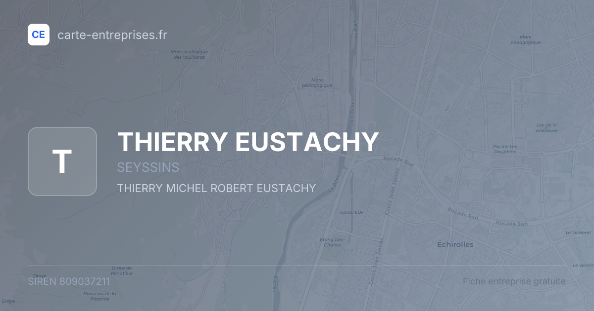 THIERRY EUSTACHY — 809037211 — fiche entreprise