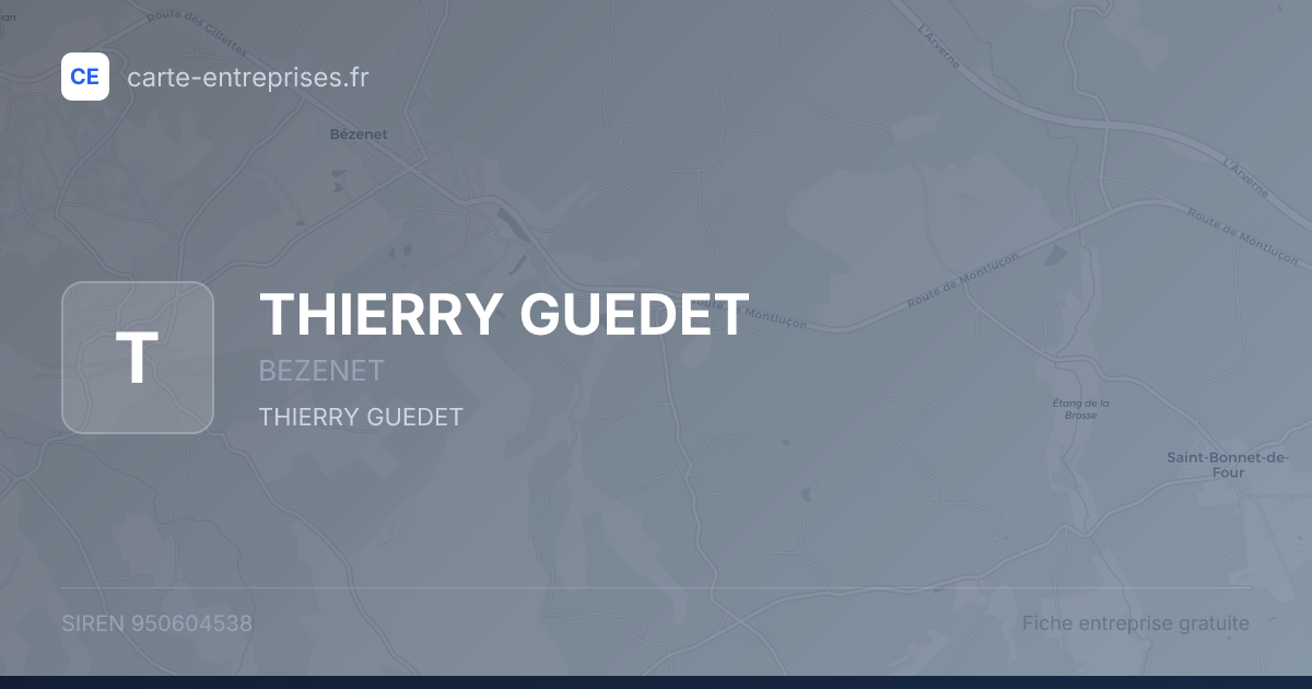 THIERRY GUEDET — 950604538 — fiche entreprise