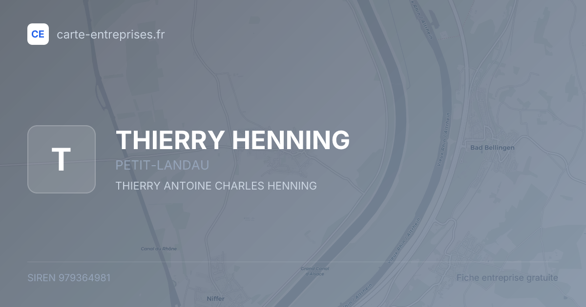 THIERRY HENNING — 979364981 — fiche entreprise