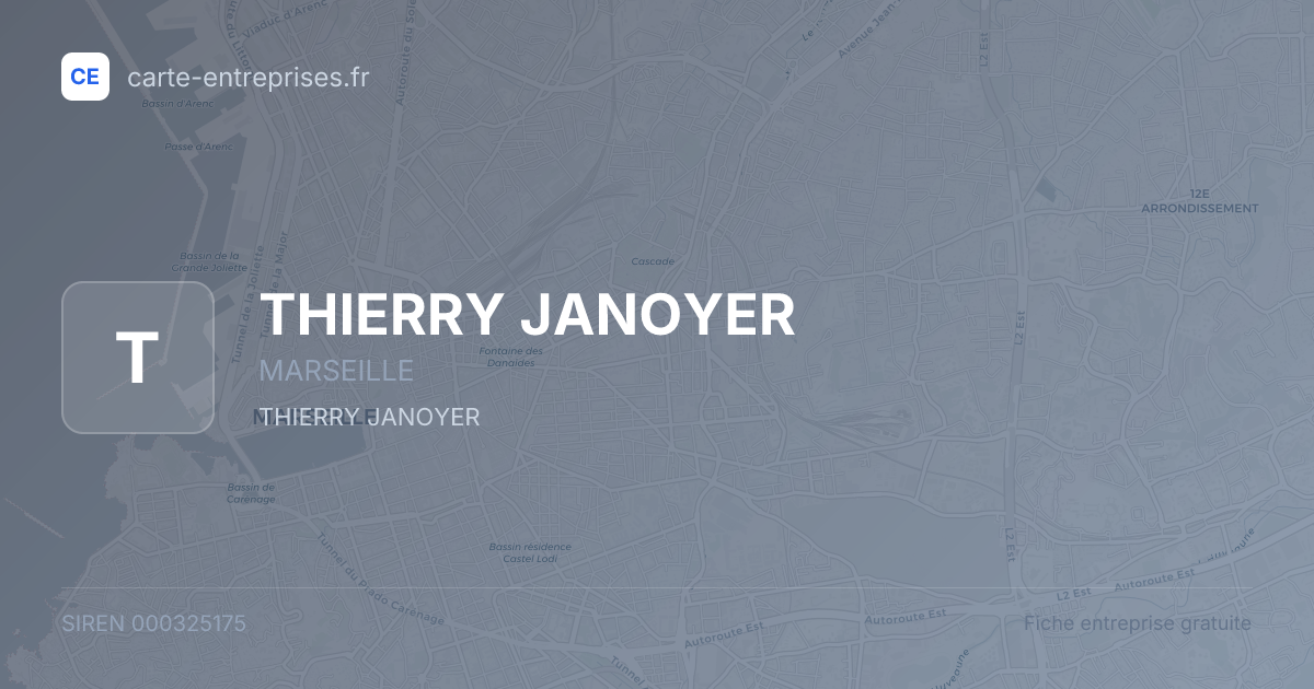THIERRY JANOYER — 000325175 — fiche entreprise
