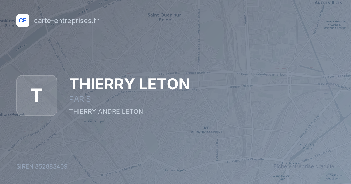 THIERRY LETON — 352883409 — fiche entreprise