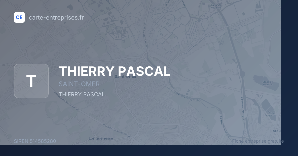 THIERRY PASCAL — 514585280 — fiche entreprise