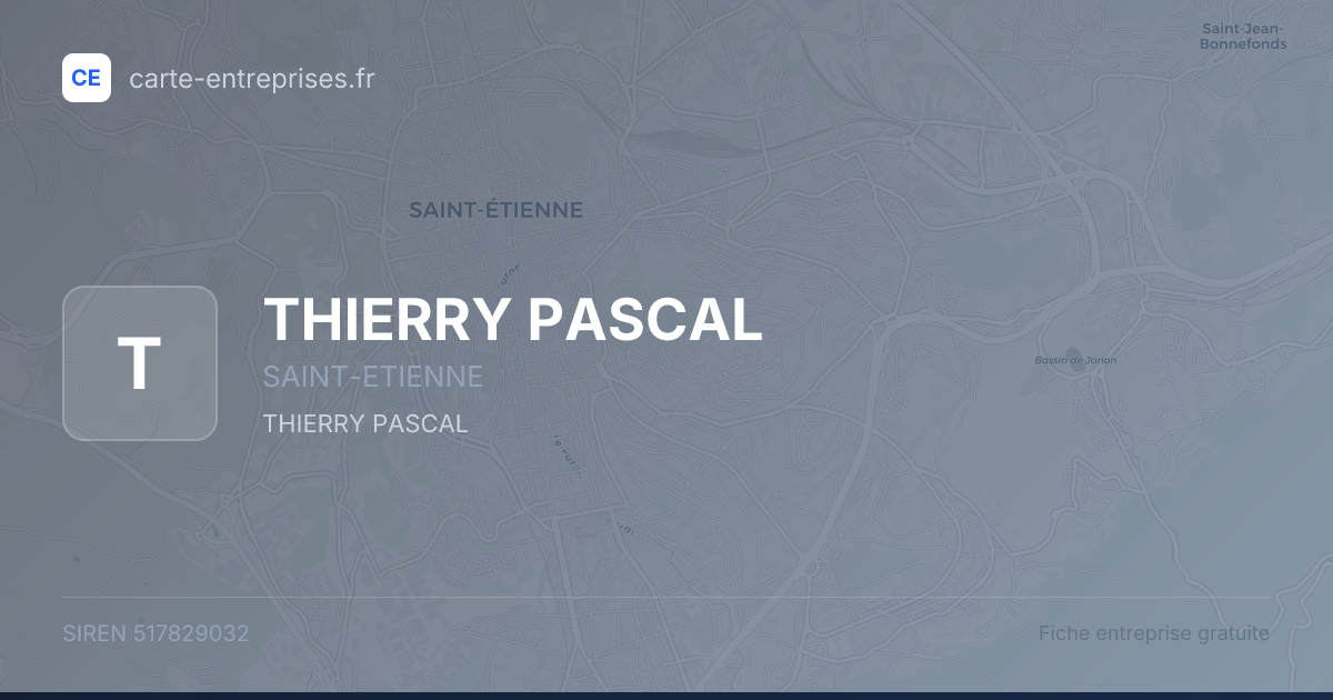 THIERRY PASCAL — 517829032 — fiche entreprise