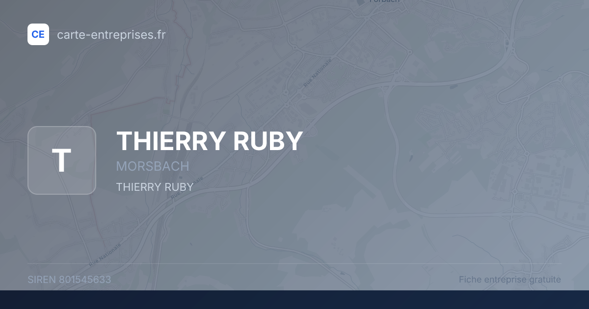 THIERRY RUBY — 801545633 — fiche entreprise