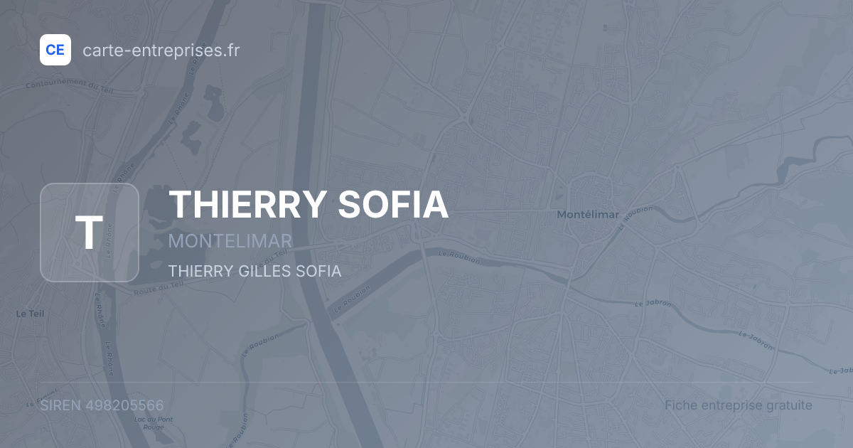 THIERRY SOFIA — 498205566 — fiche entreprise