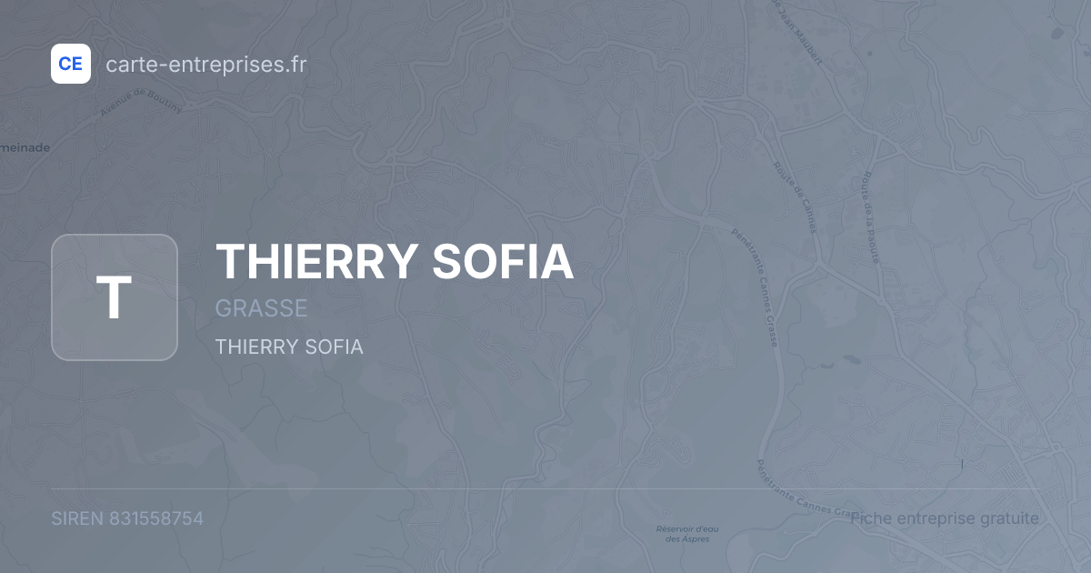 THIERRY SOFIA — 831558754 — fiche entreprise