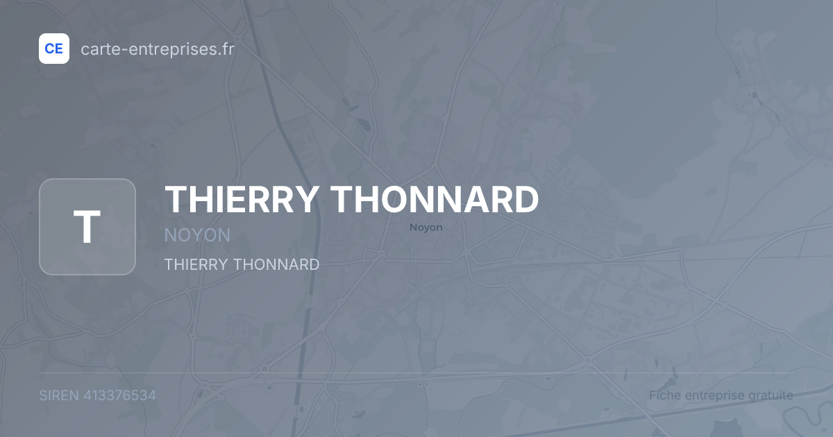 THIERRY THONNARD — 413376534 — fiche entreprise