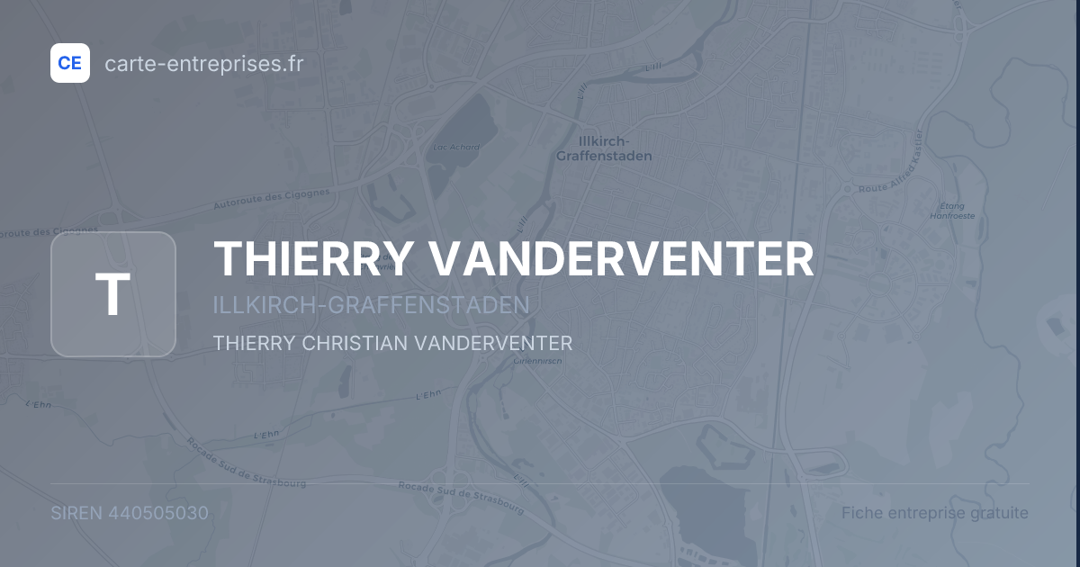 THIERRY VANDERVENTER — 440505030 — fiche entreprise