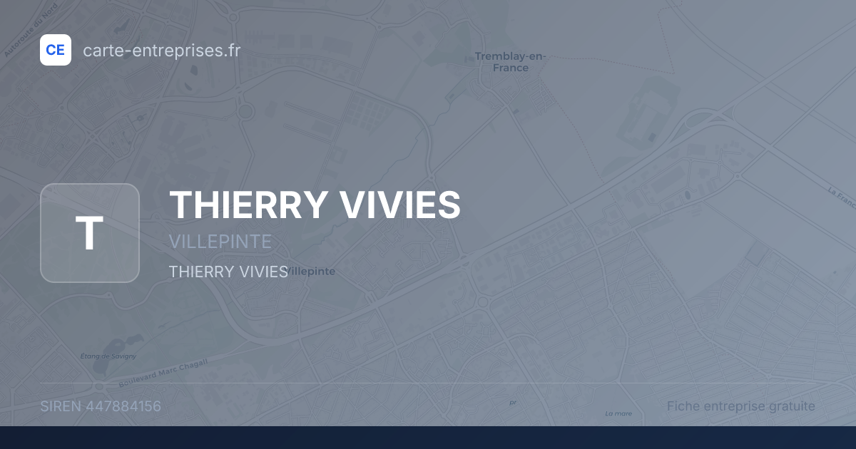 THIERRY VIVIES — 447884156 — fiche entreprise