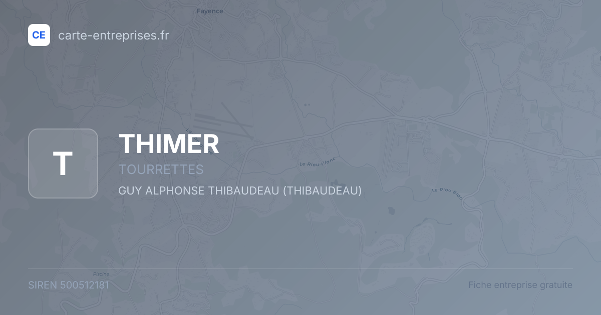 THIMER — 500512181 — fiche entreprise