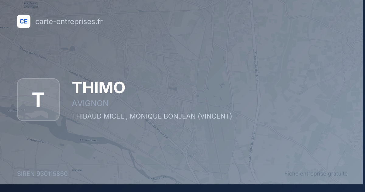 THIMO — 930115860 — fiche entreprise