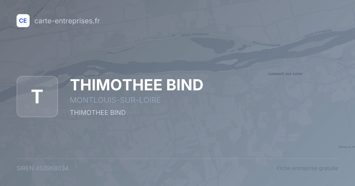 THIMOTHEE BIND — 453968034 — fiche entreprise