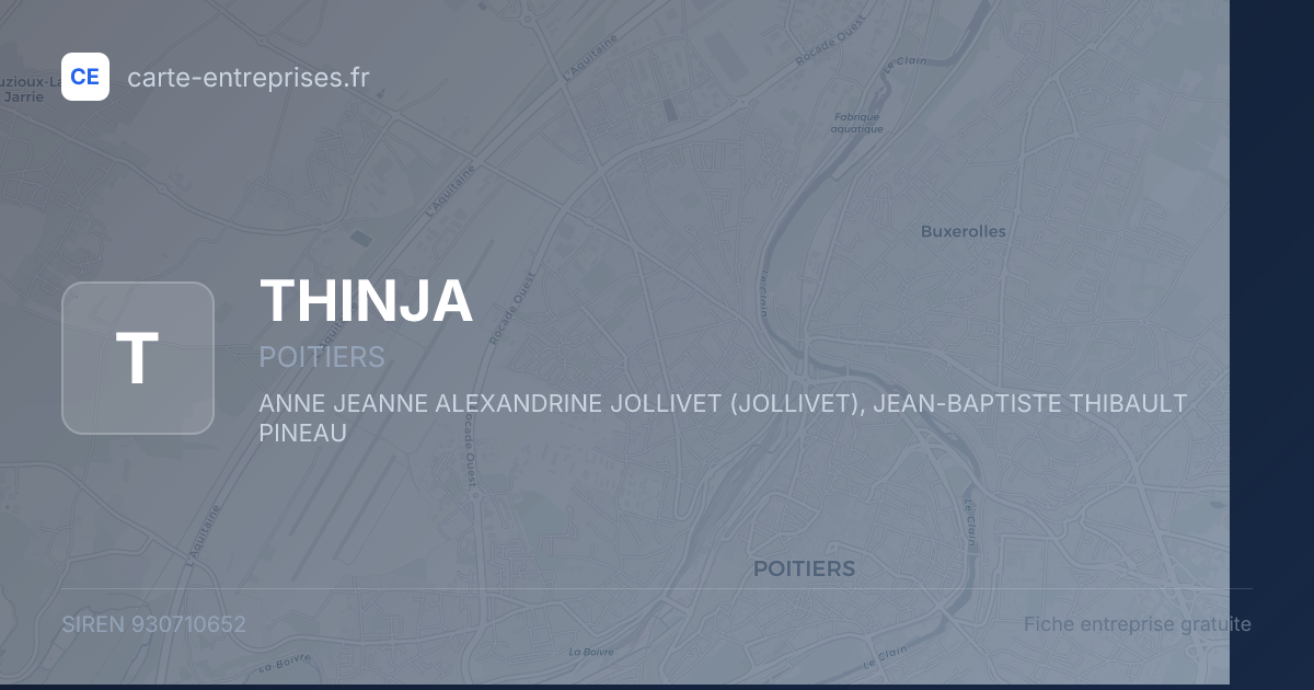 THINJA — 930710652 — fiche entreprise