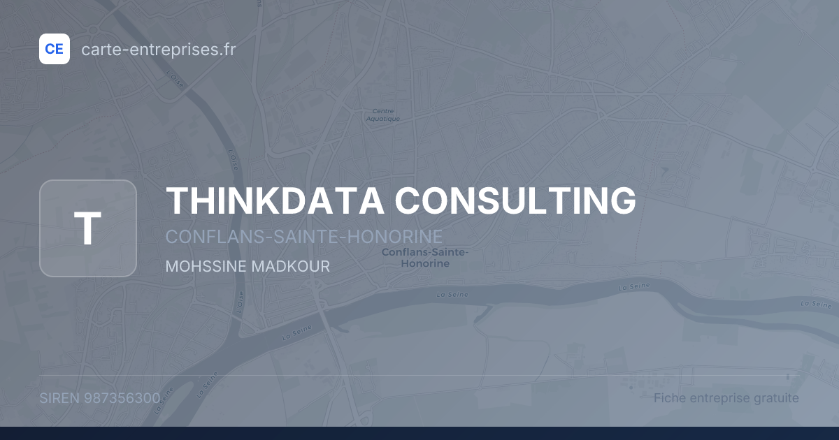 THINKDATA CONSULTING — 987356300 — fiche entreprise