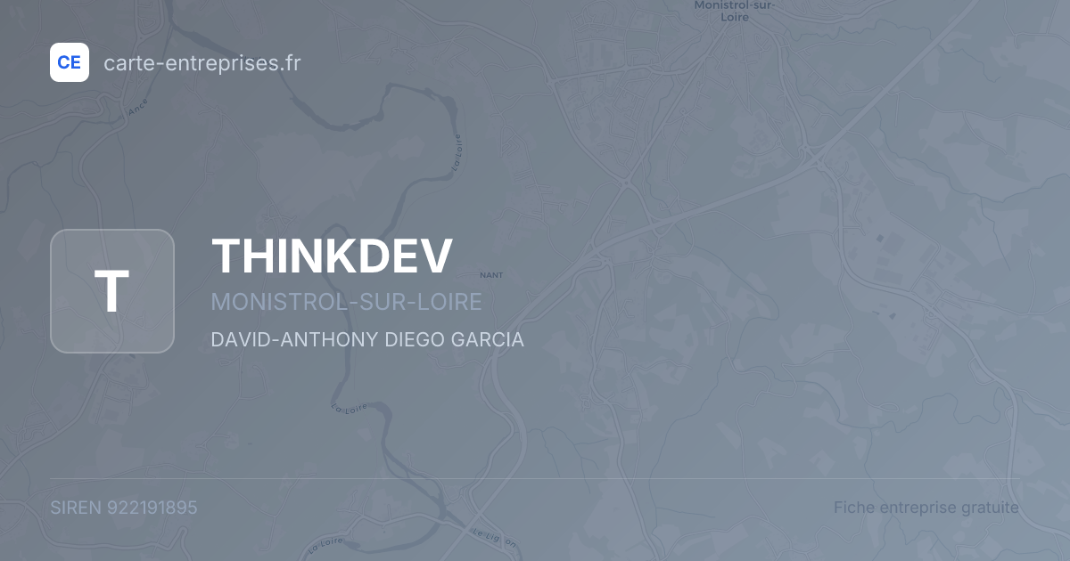 THINKDEV — 922191895 — fiche entreprise