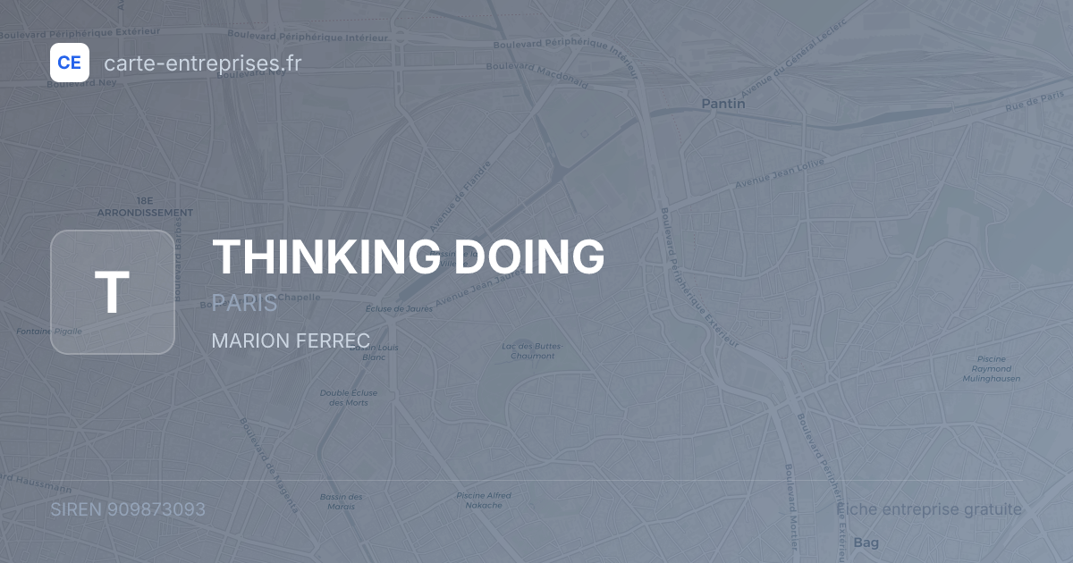 THINKING DOING — 909873093 — fiche entreprise