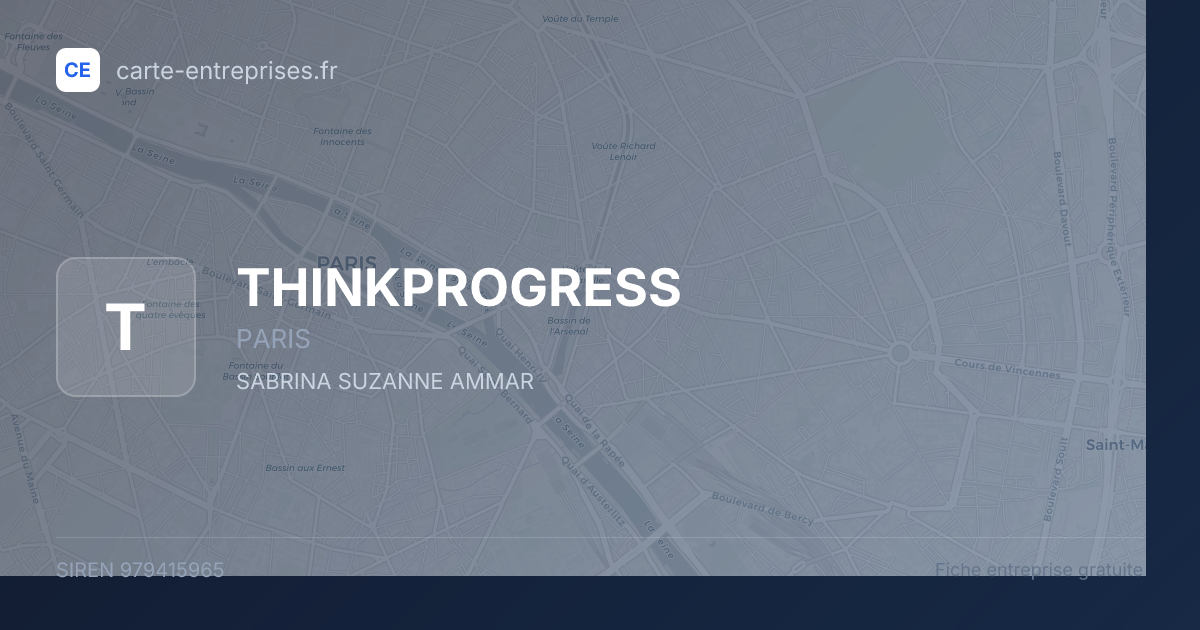 THINKPROGRESS — 979415965 — fiche entreprise