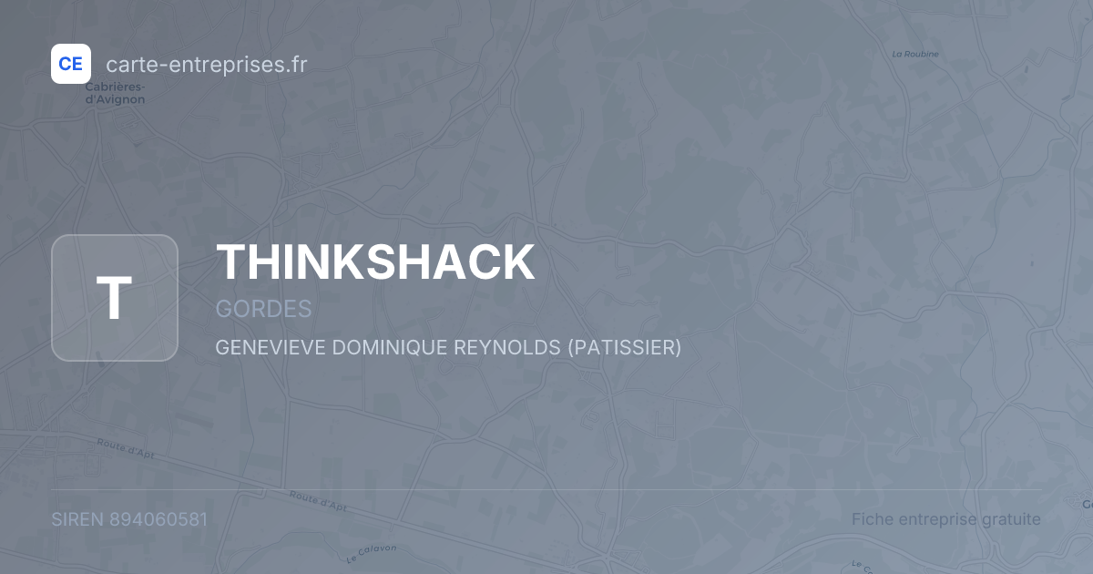 THINKSHACK — 894060581 — fiche entreprise