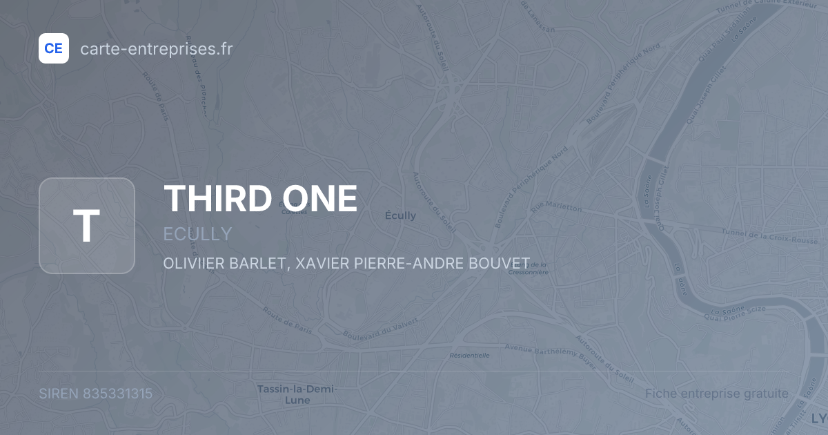 THIRD ONE — 835331315 — fiche entreprise