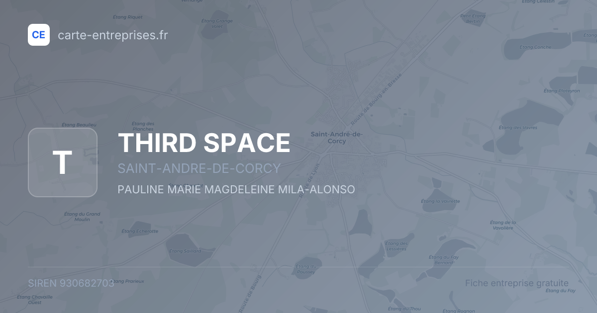 THIRD SPACE — 930682703 — fiche entreprise