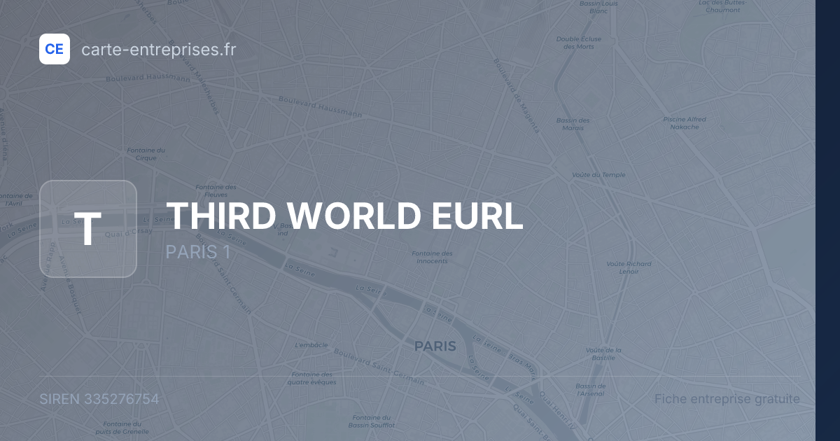 THIRD WORLD EURL — 335276754 — fiche entreprise