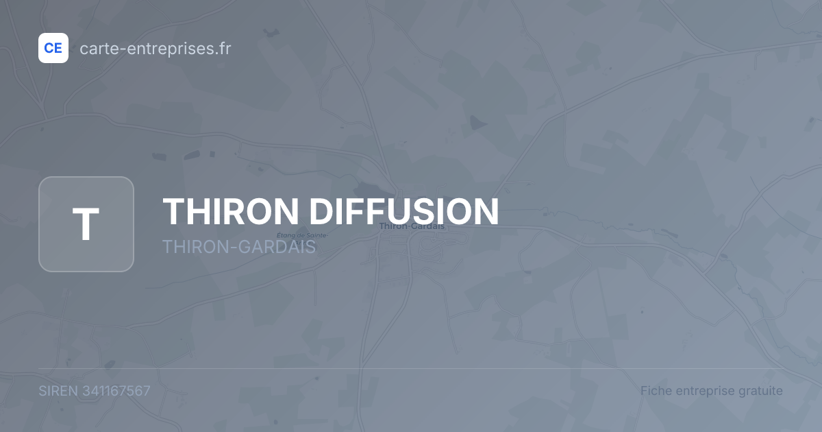 THIRON DIFFUSION — 341167567 — fiche entreprise