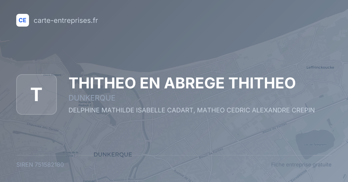 THITHEO EN ABREGE THITHEO — 751582180 — fiche entreprise