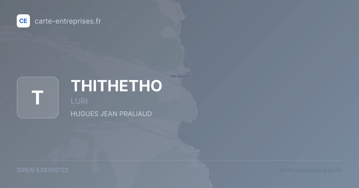 THITHETHO — 839399722 — fiche entreprise