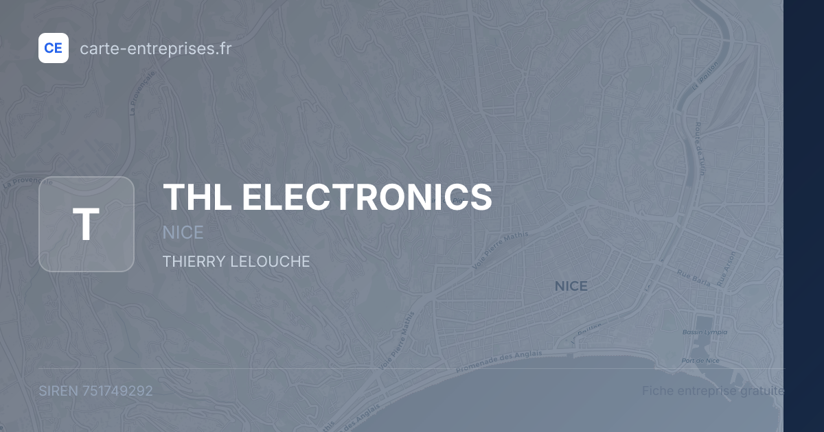 THL ELECTRONICS — 751749292 — fiche entreprise