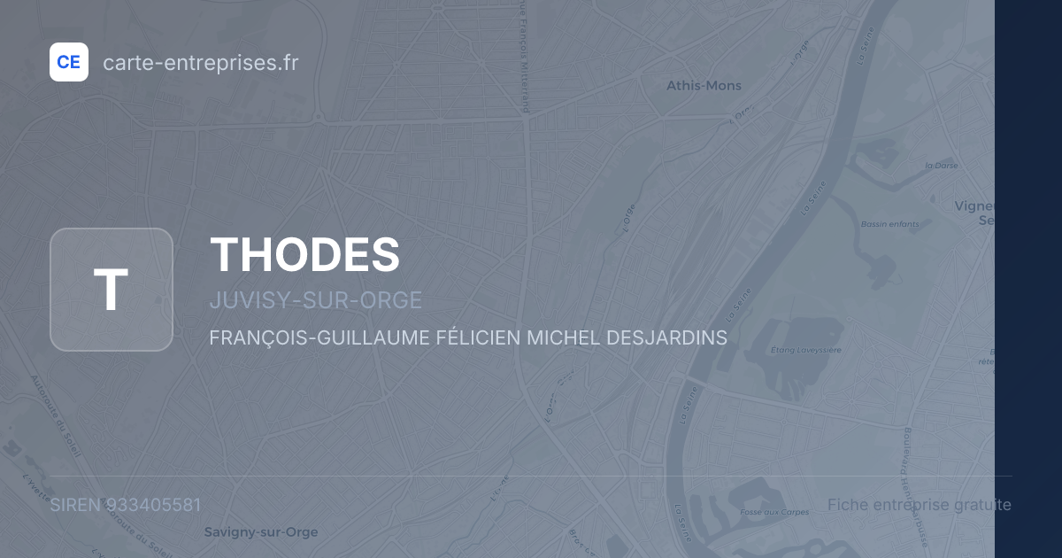 THODES — 933405581 — fiche entreprise