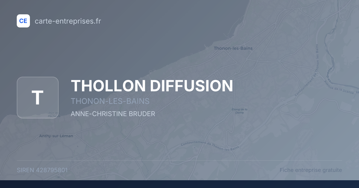 THOLLON DIFFUSION — 428795801 — fiche entreprise