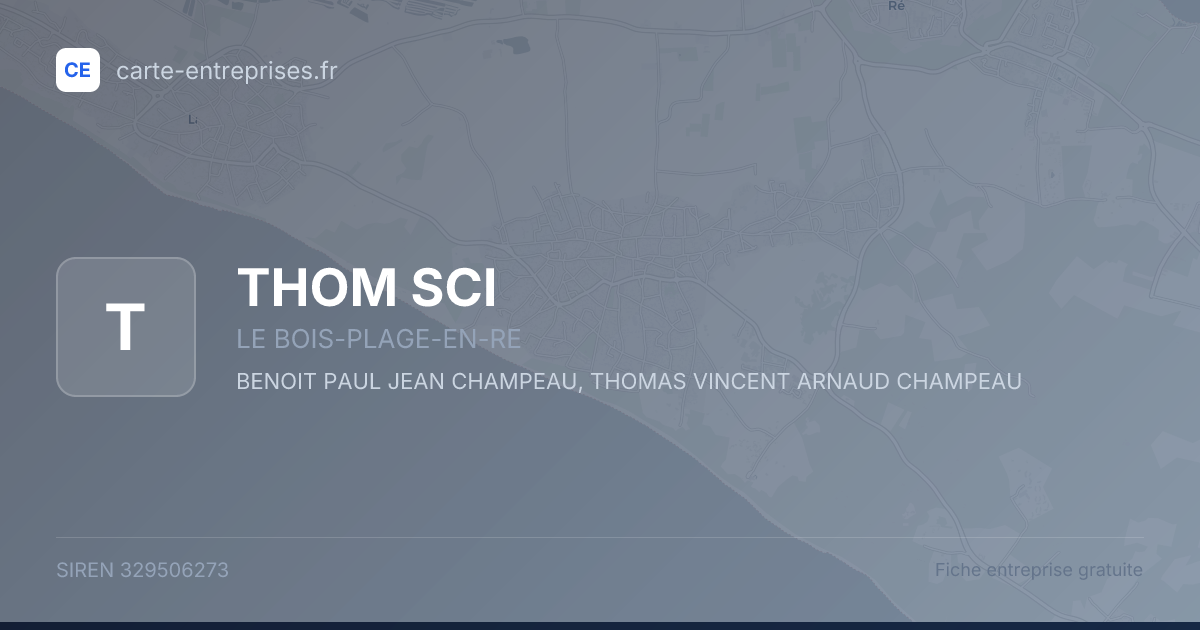 THOM SCI — 329506273 — fiche entreprise
