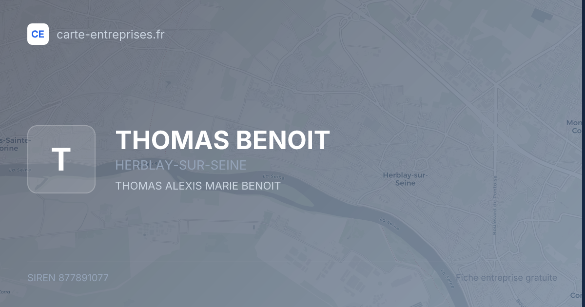 THOMAS BENOIT — 877891077 — fiche entreprise