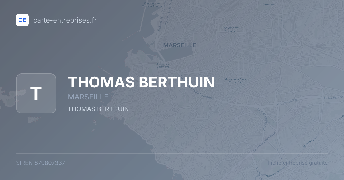 THOMAS BERTHUIN — 879807337 — fiche entreprise