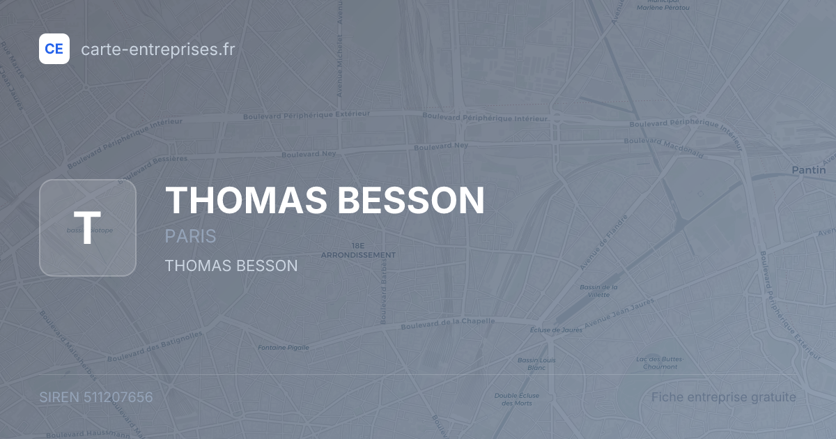 THOMAS BESSON — 511207656 — fiche entreprise