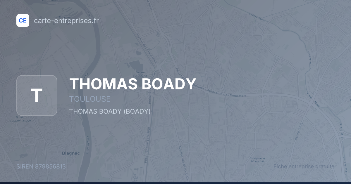 THOMAS BOADY — 879856813 — fiche entreprise