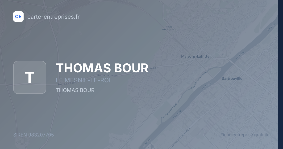 THOMAS BOUR — 983207705 — fiche entreprise