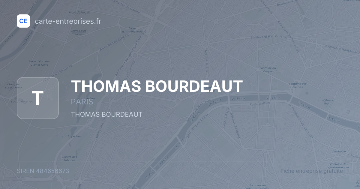 THOMAS BOURDEAUT — 484656673 — fiche entreprise