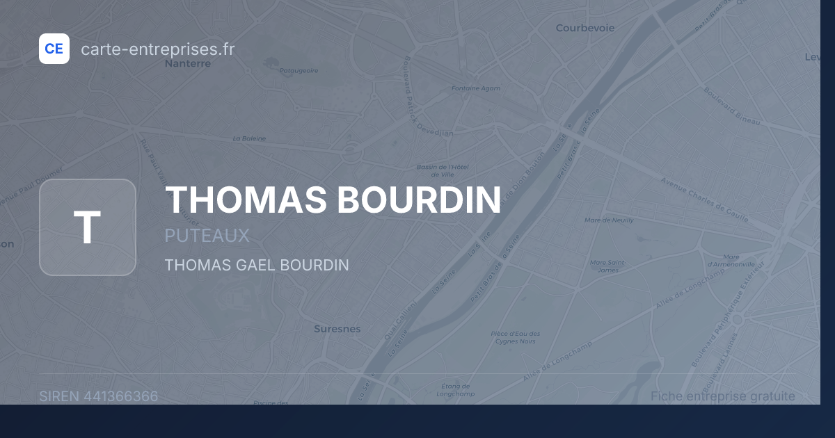THOMAS BOURDIN — 441366366 — fiche entreprise