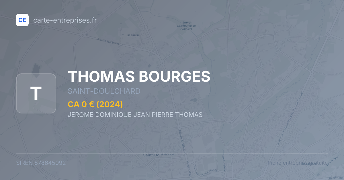 THOMAS BOURGES — 878645092 — fiche entreprise