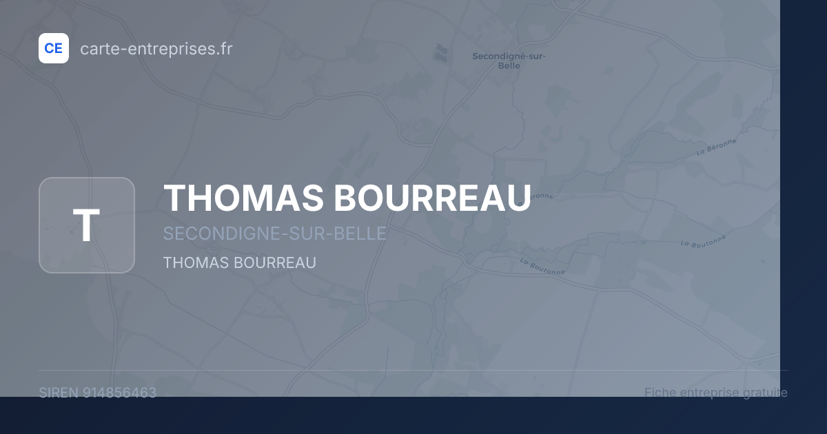 THOMAS BOURREAU — 914856463 — fiche entreprise