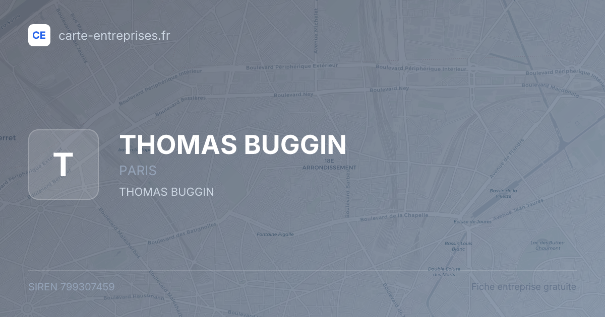 THOMAS BUGGIN — 799307459 — fiche entreprise