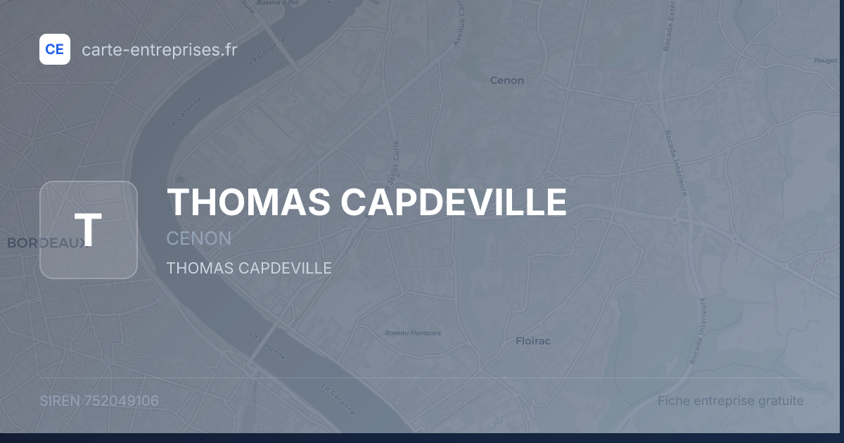 THOMAS CAPDEVILLE — 752049106 — fiche entreprise