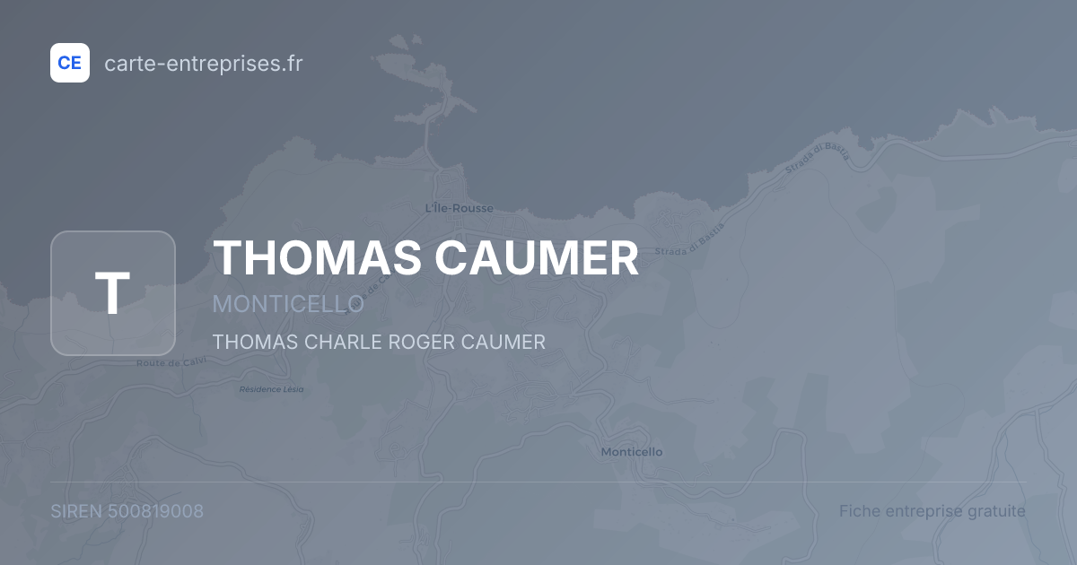 THOMAS CAUMER — 500819008 — fiche entreprise