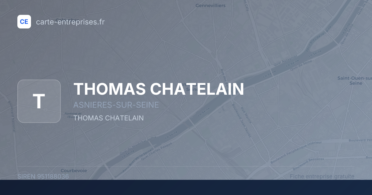 THOMAS CHATELAIN — 951188036 — fiche entreprise