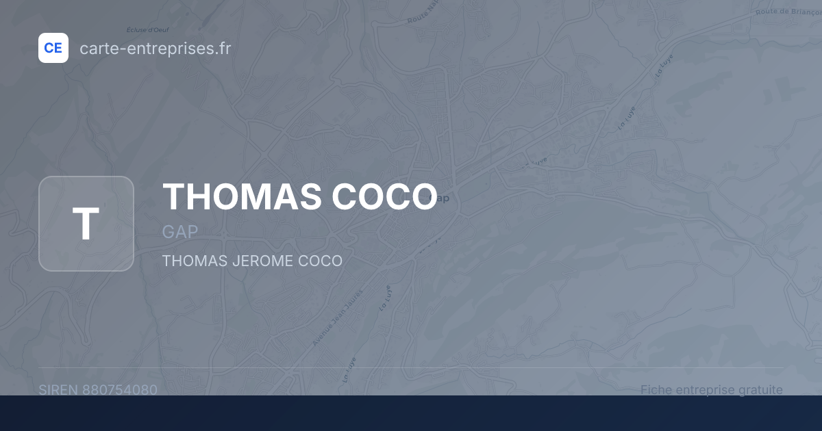 THOMAS COCO — 880754080 — fiche entreprise