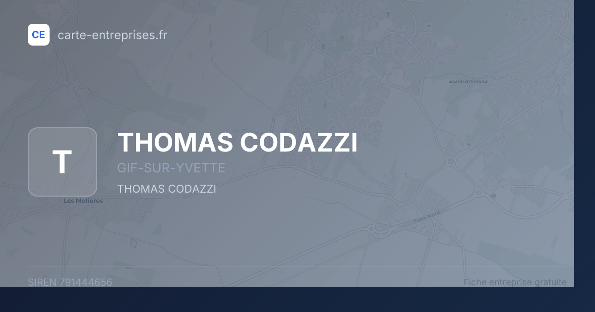 THOMAS CODAZZI — 791444656 — fiche entreprise