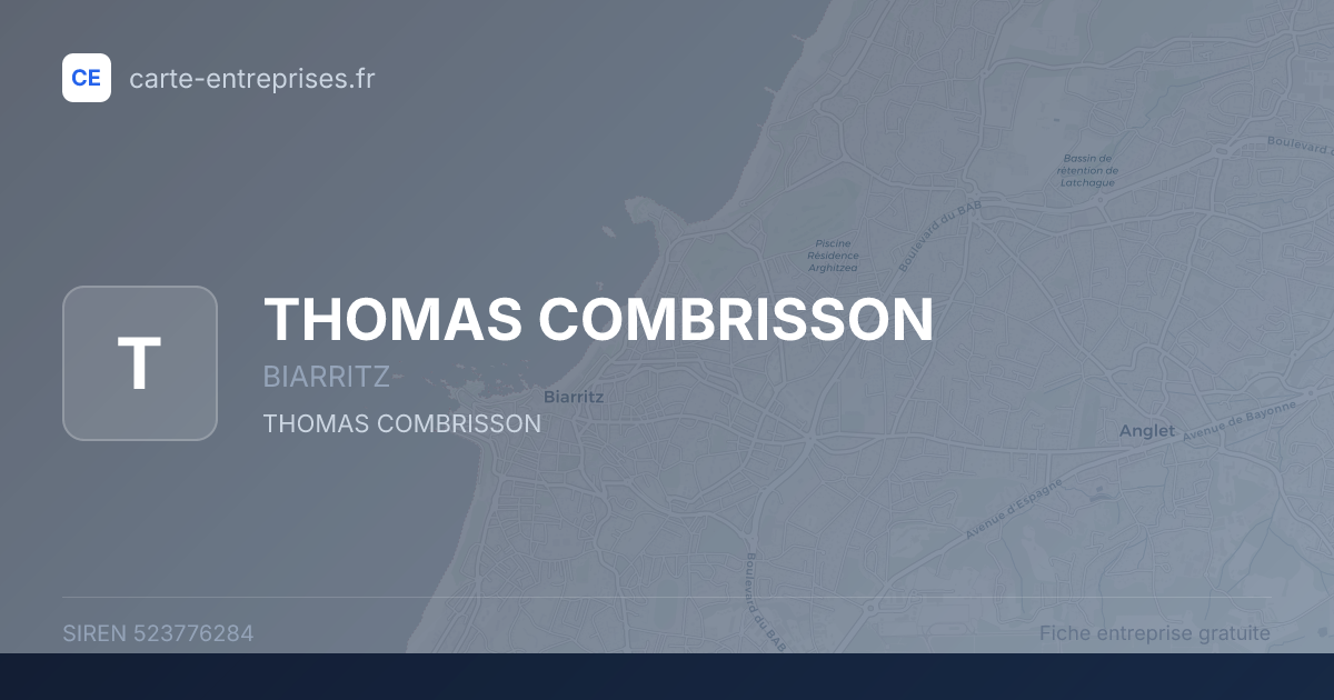 THOMAS COMBRISSON — 523776284 — fiche entreprise